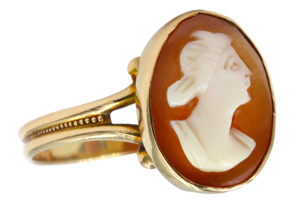 9ct gold hot sale cameo ring