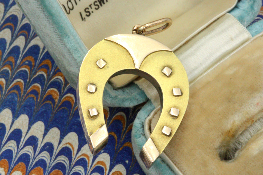 Victorian Gold Horseshoe Pendant
