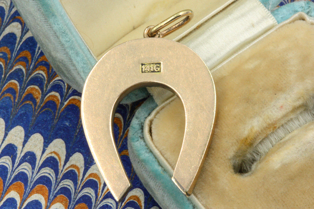 Victorian Gold Horseshoe Pendant