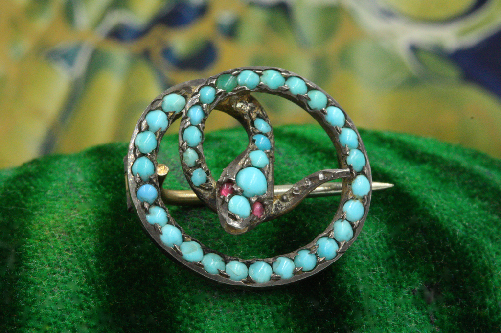 Victorian Coiled Snake Pin