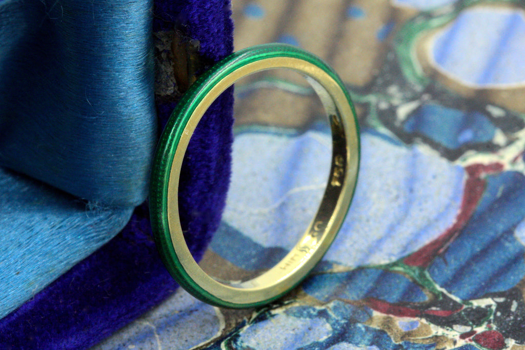 Vintage Green Enamel Band
