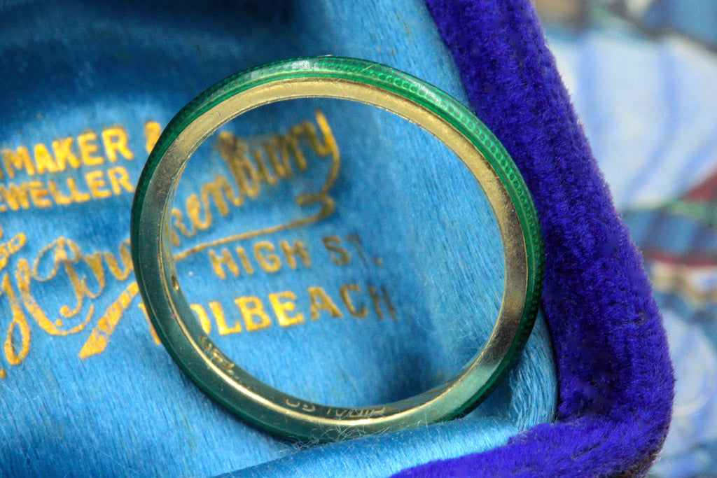 Vintage Green Enamel Band