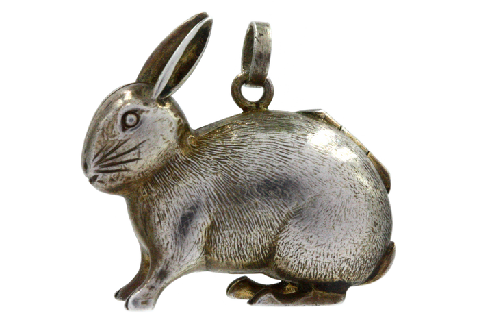 Vintage Silver Rabbit Locket