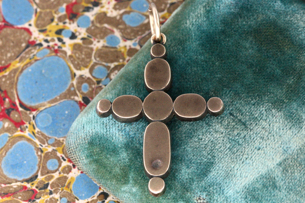 Georgian Garnet Cross Pendant