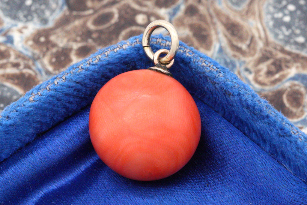 Victorian Coral Orb Charm
