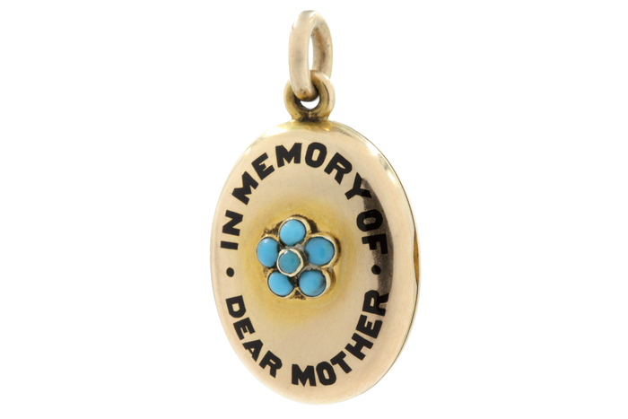 Victorian Forget-Me-Not Mourning Locket