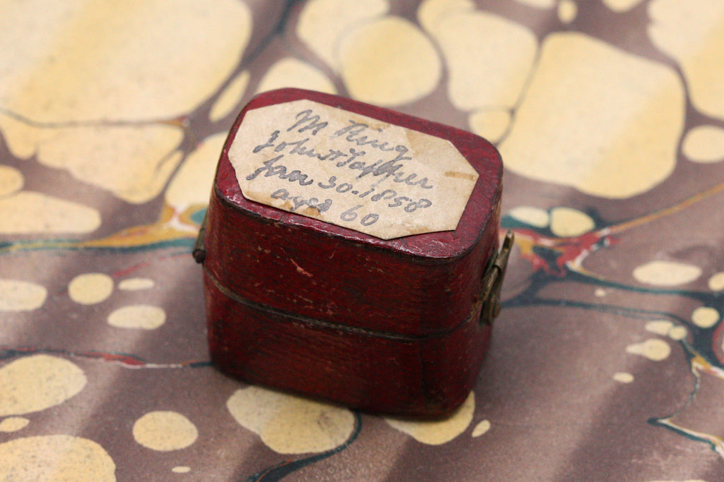 Victorian Enamel Mourning Hexagon Band