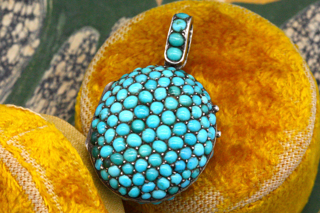 Victorian Turquoise Pavé Locket