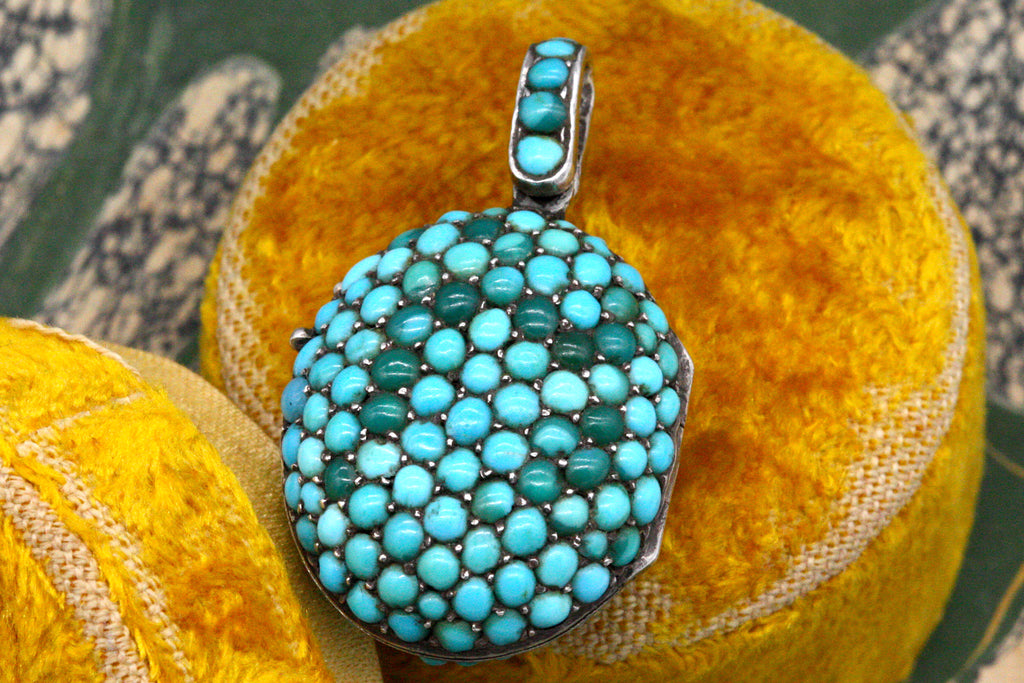 Victorian Turquoise Pavé Locket