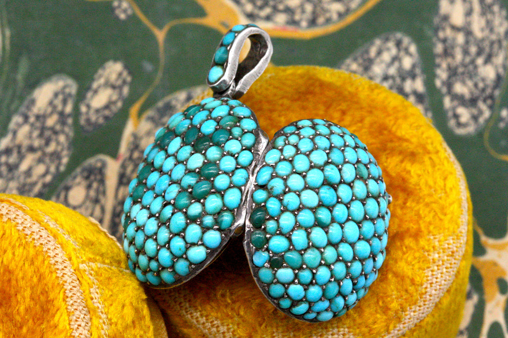 Victorian Turquoise Pavé Locket