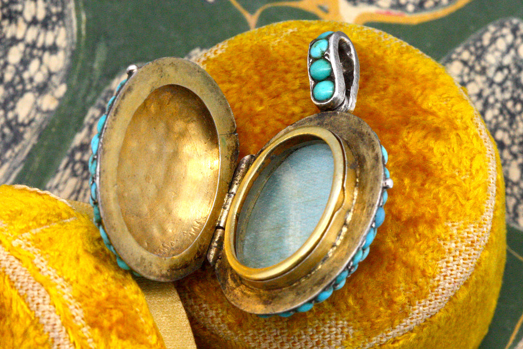 Victorian Turquoise Pavé Locket