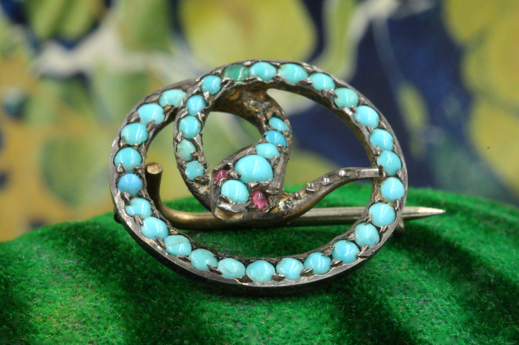 Victorian Coiled Snake Pin