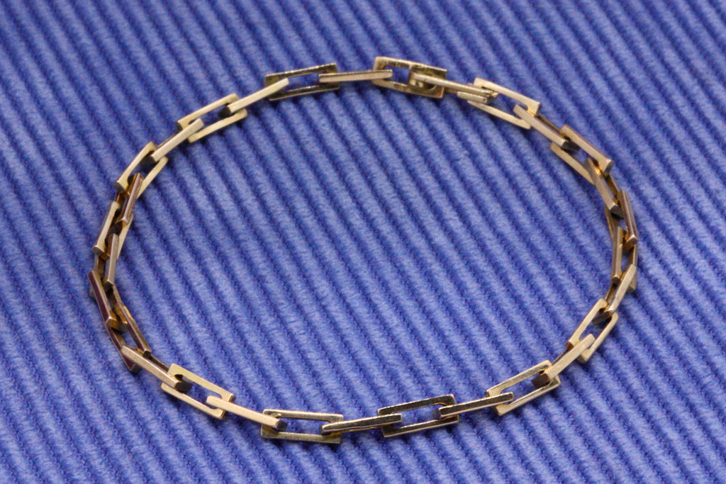 Vintage Rectangular Link Bracelet