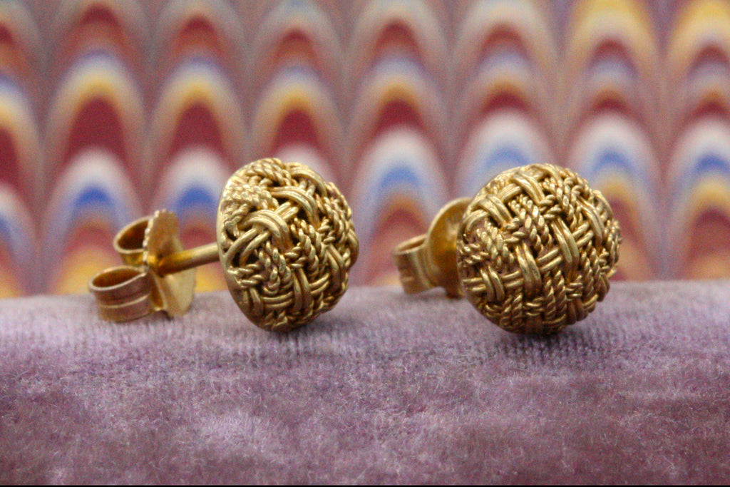Vintage Gold Woven Studs