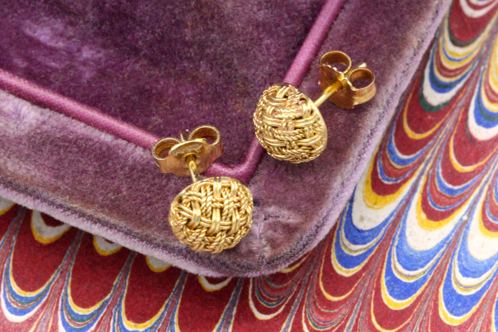 Vintage Gold Woven Studs