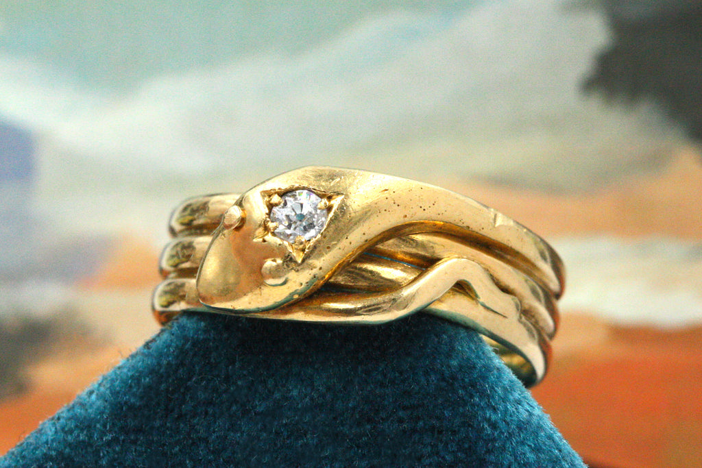 1901 Diamond Snake Ring