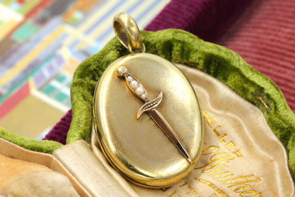 Victorian Dagger Locket