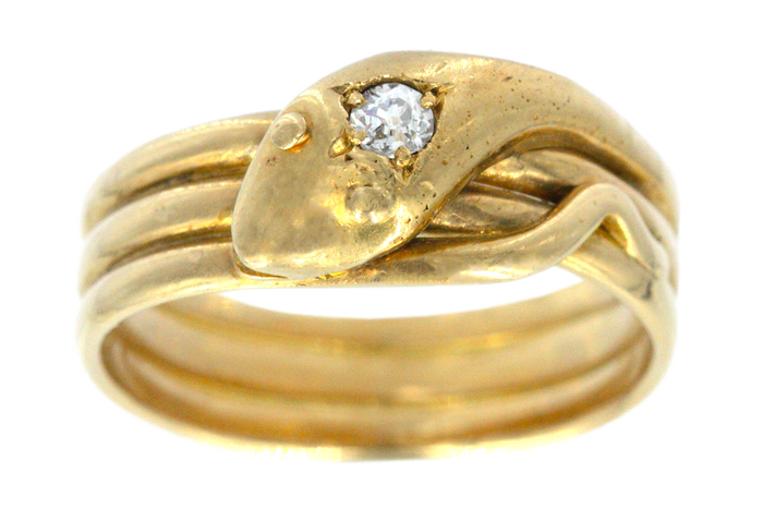 1901 Diamond Snake Ring