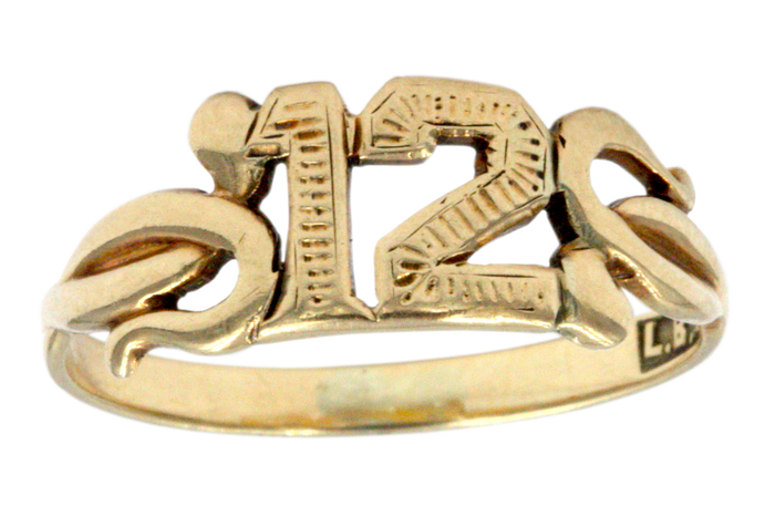 Art Nouveau 1912 Date Ring
