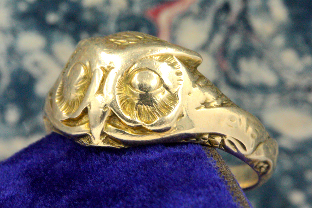 Art Nouveau Owl Ring
