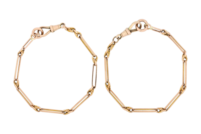Edwardian Trombone Bracelet Pair