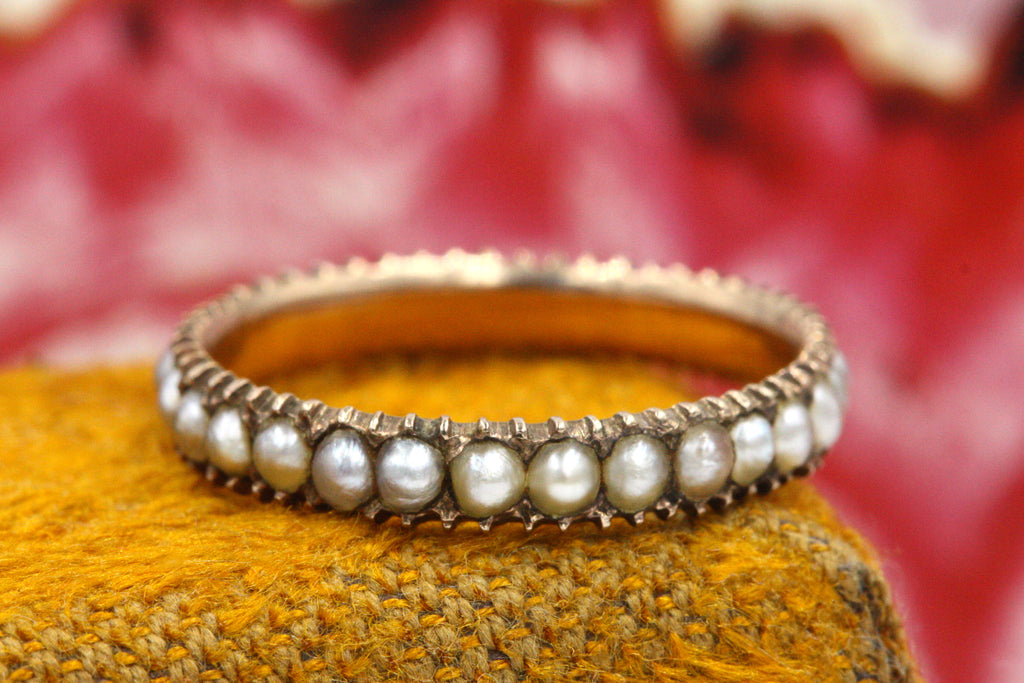 Georgian Pearl Eternity Band