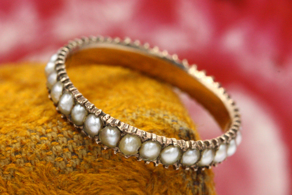 Georgian Pearl Eternity Band