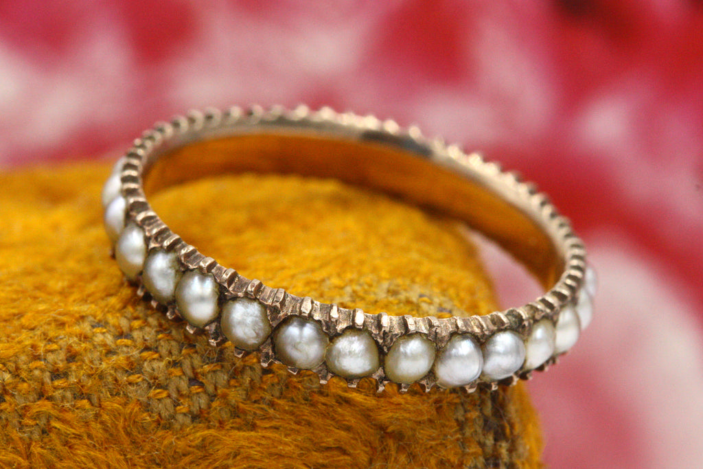 Georgian Pearl Eternity Band