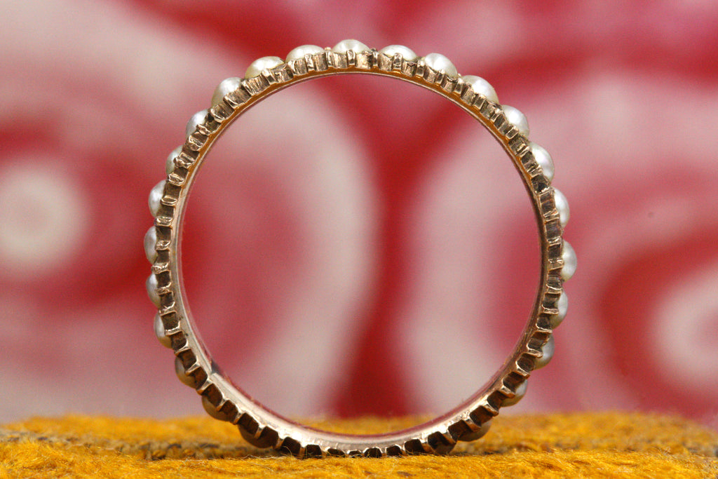 Georgian Pearl Eternity Band