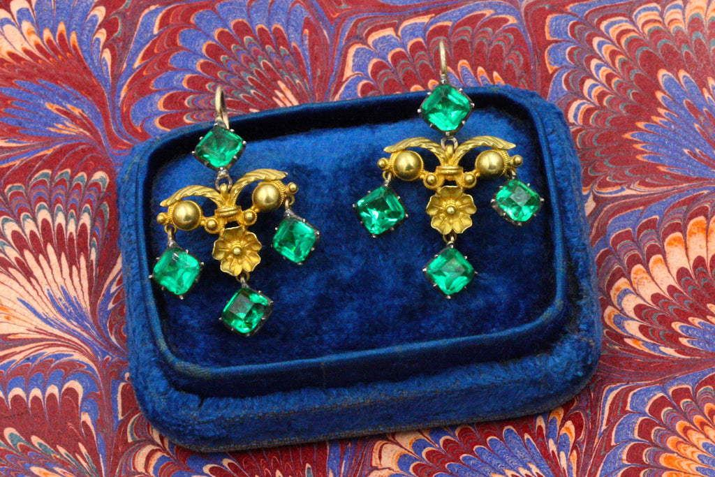 Georgian Paste Girandole Earrings