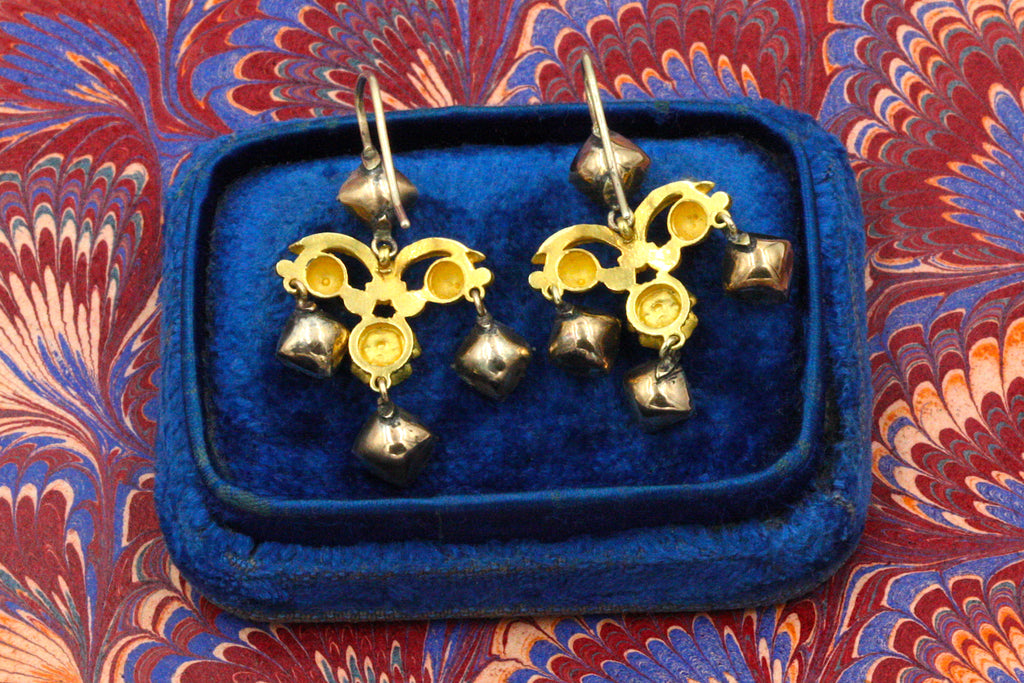 Georgian Paste Girandole Earrings