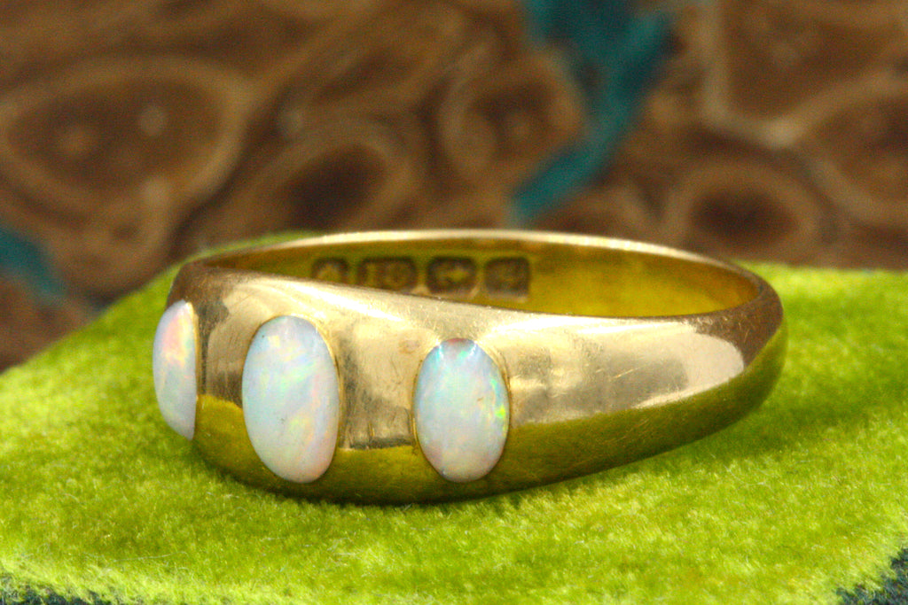 Edwardian Three-Opal Ring