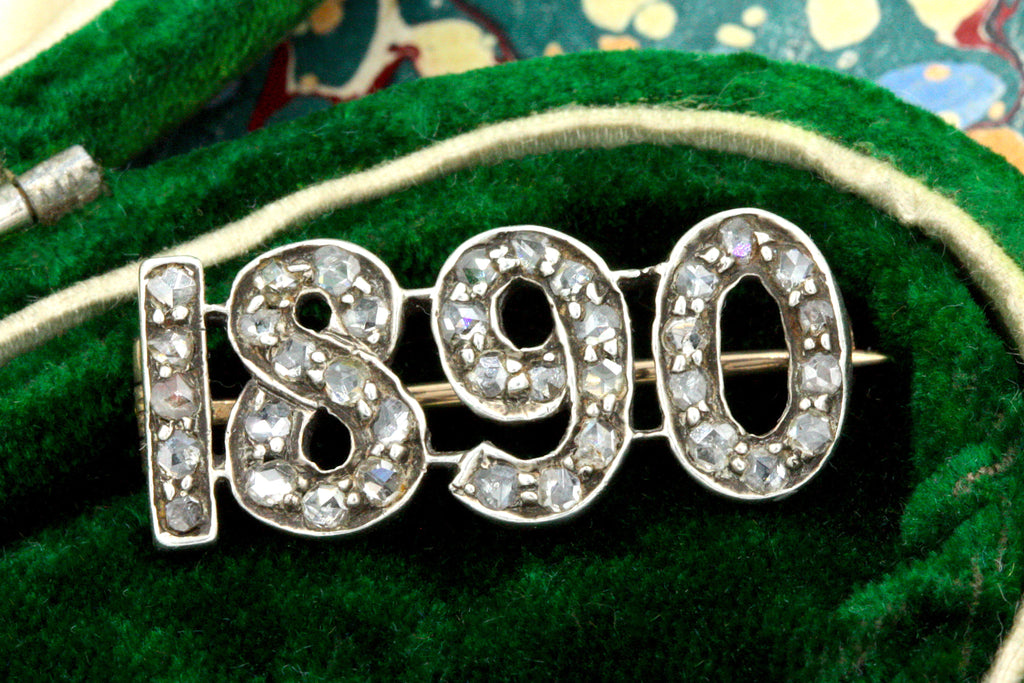 Victorian 1890 Diamond Brooch