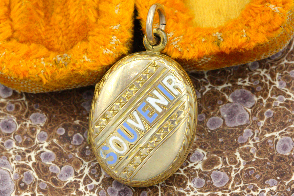 Victorian Enamel Souvenir Locket