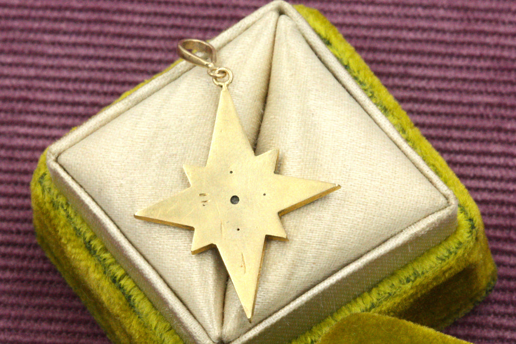 Victorian Starburst Pearl Pendant