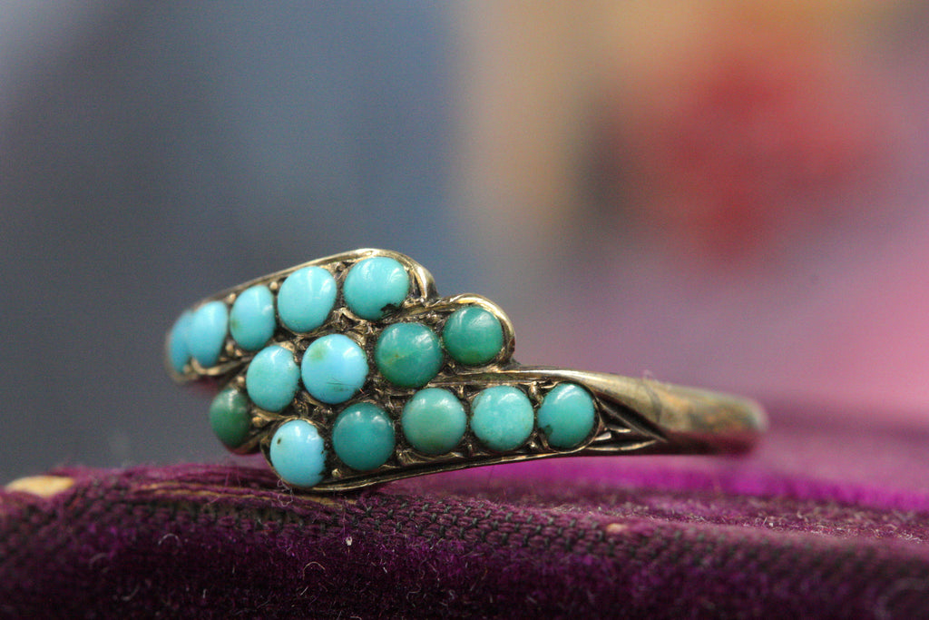 Victorian Turquoise Bypass Ring